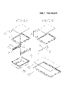 Shelf Full Glass Diagram and Parts List for 11160512911  Kenmore Refrigerator