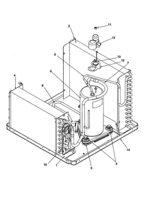 Compressor Assembly Diagram and Parts List for RC09090A1D REV B Amana Air Conditioner