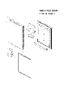 Fresh Food Door - Hidden Handle Diagram and Parts List for 11160512911  Kenmore Refrigerator