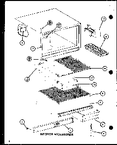 Section 21 Diagram and Parts List for CIC-4H-P7621308W  Amana Refrigerator