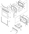 DOOR / DRAWER Diagram and Parts List for MERD750BAF  Maytag Range