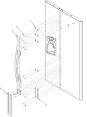 HANDLES AND TRIM Diagram and Parts List for PARS8267BS0 Amana Refrigerator