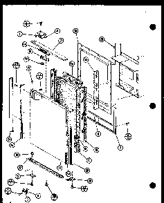 Freezer Door Trim Diagram and Parts List for SDI22F-L-P7700011WL  Amana Refrigerator