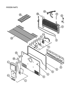 Freezer Parts Diagram and Parts List for 11160512913  Kenmore Refrigerator