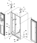 HINGES Diagram and Parts List for  Amana Refrigerator
