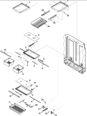 Part Location Diagram of WP67001721 Whirlpool Refrigerator Crisper Support Left Side