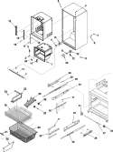 INTERIOR CABINET & FREEZER SHELVING Diagram and Parts List for  Amana Refrigerator