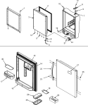 REFRIGERATOR DOOR Diagram and Parts List for PBF2255HEB  Maytag Refrigerator