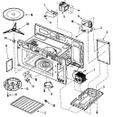 CAVITY Diagram and Parts List for  Maytag Microwave