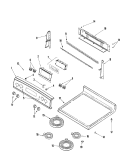 CONTROL PANEL / TOP ASSEMBLY Diagram and Parts List for  Magic Chef Range