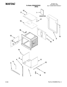 Oven Parts Diagram and Parts List for MEW6530DDW20  Maytag Wall Oven