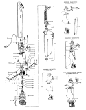 MOTOR ASSEMBLY, BAG & MOTORHOUSING Diagram and Parts List for S2053042  Hoover Upright Vacuum