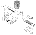 CLEANINGTOOLS Diagram and Parts List for S6631016  Hoover Upright Vacuum