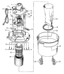 MOTOR ASSEMBLY, TANK Diagram and Parts List for S6543018  Hoover Upright Vacuum