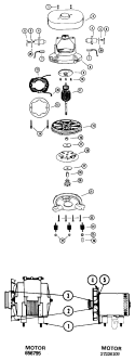 SPINMOTOR Diagram and Parts List for T1011  Hoover Washer