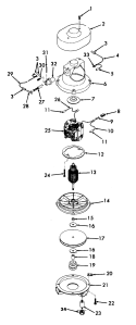 SPINMOTOR Diagram and Parts List for T1023-1  Hoover Washer