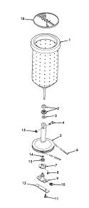 SWITCH, SPINBELT Diagram and Parts List for T1023-1  Hoover Washer