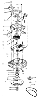 MOTOR ASSEMBLY Diagram and Parts List for U7047---  Hoover Upright Vacuum