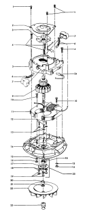 MOTOR ASSEMBLY Diagram and Parts List for U4291021  Hoover Upright Vacuum