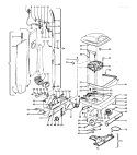 HANDLE, MAINBODY, OUTERBAG, HOOD Diagram and Parts List for U4597---  Hoover Upright Vacuum