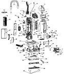 MOTOR, TURBINEHANDTOOL, HANDLE, MAINBODY Diagram and Parts List for U5750906  Hoover Upright Vacuum