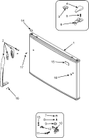 FREEZER OUTER DOOR Diagram and Parts List for  Crosley Refrigerator