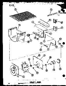 Cavity Assy Diagram and Parts List for SDI22E-L-P74870-6WL  Amana Refrigerator
