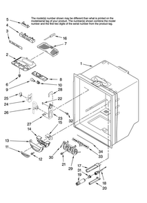 Refrigerator Liner Parts Diagram and Parts List for MFD2561HEQ14  Maytag Refrigerator