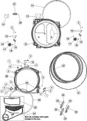 TUMBLER Diagram and Parts List for  Admiral Dryer