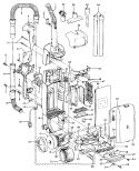 MOTOR, HANDLE, HOSE, OUTERBAG Diagram and Parts List for U5453916  Hoover Range Hood