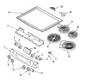 CONTROL PANEL / TOP ASY Diagram and Parts List for  Jenn-Air Range