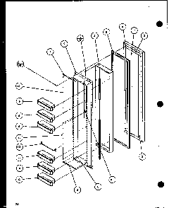 Section 16 Diagram and Parts List for SL22JB-P1116005W  Amana Refrigerator