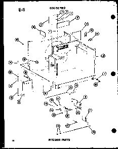 Interior Parts Diagram and Parts List for ES619-3S P67119-16R Amana Air Conditioner