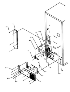 Back Cabinet Diagram and Parts List for BZ22RE-P1161601WE  Amana Refrigerator