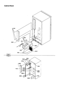 Cabinet Back Diagram and Parts List for TX21VE-P1301804WE  Amana Refrigerator