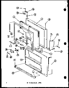 Upper Door Parts Diagram and Parts List for ESR16A-A-P60303-45WA  Amana Refrigerator