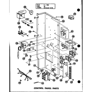 Control Panel Parts 2 Diagram and Parts List for D54475-3 P54475-3C Amana Air Conditioner