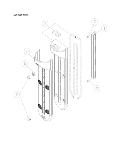 M/F Duct Parts Diagram and Parts List for 11161202715  Kenmore Refrigerator