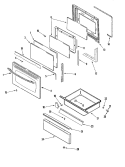 DOOR / DRAWER (STL) Diagram and Parts List for MERS751BAS  Maytag Range