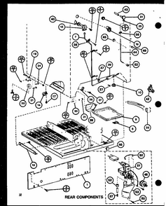 Rear Components (tmi20sph/p7711030w) (trg20sph/p7711038w) (trg20sph/p7711039w) (tmi20h/p7711031w) Diagram and Parts List for TMI20SPH-P7711031W  Amana Refrigerator