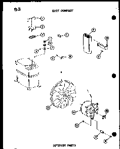 Interior Parts Diagram and Parts List for ES12-2MS P54974-48R Amana Air Conditioner