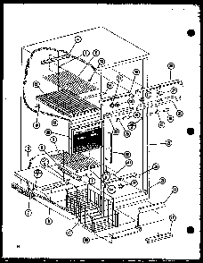 Freezer Shelves Diagram and Parts List for SDI22GL-P7745505WL  Amana Refrigerator