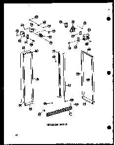 Interior Parts Diagram and Parts List for SD19W-P60340-9W  Amana Refrigerator