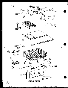 Section 1 Diagram and Parts List for ESBFC-16D-C-P74935-1WC  Amana Refrigerator
