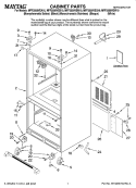 Part Location Diagram of WPW10191117 Whirlpool Top Right Hinge Cover - Apollo Grey