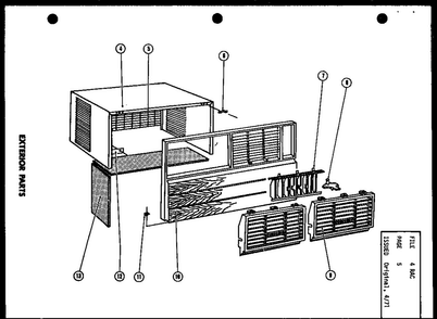 Exterior Parts Diagram and Parts List for FC24-3H-1 P54302-54R Amana Air Conditioner
