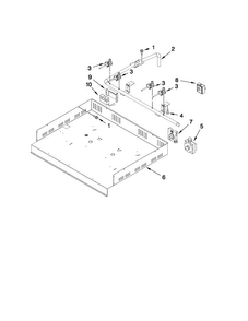 Burner Box, Gas Valves, And Switches Diagram and Parts List for  Jenn-Air Cooktop