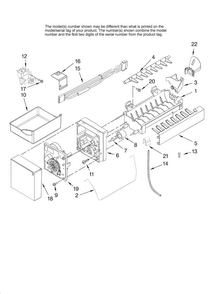 Icemaker Parts, Optional Parts Diagram and Parts List for MFD2561HEQ14  Maytag Refrigerator