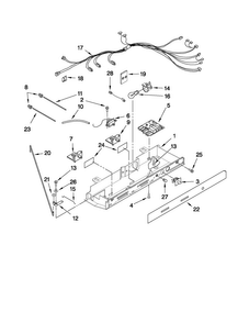 Control Parts Diagram and Parts List for MSD2550VES02  Maytag Refrigerator