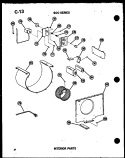 INTERIOR PARTS Diagram and Parts List for 621-5J P5472052R Amana Air Conditioner